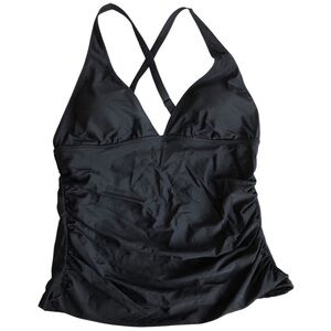 Beachsissi Tankini Top Black Size Large NWT